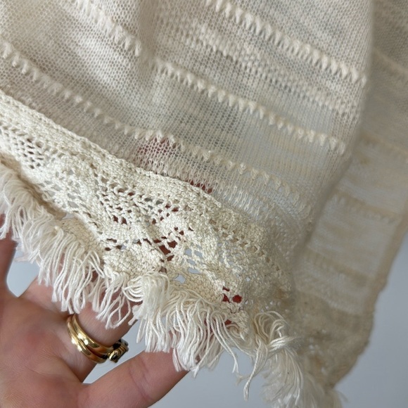 Tobi Open Front Cream Knit Cocoon Cardigan Sz M - Picture 8 of 9